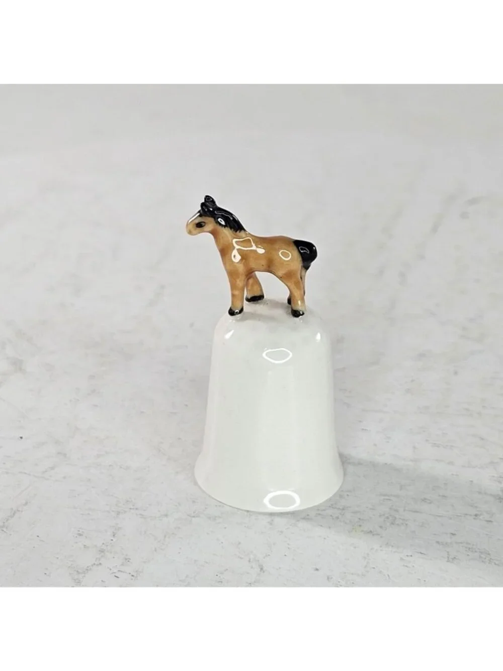 Klima Porcelain Horse Thimble Miniature Figurine Tiny Pony Ceramic Cottagecore